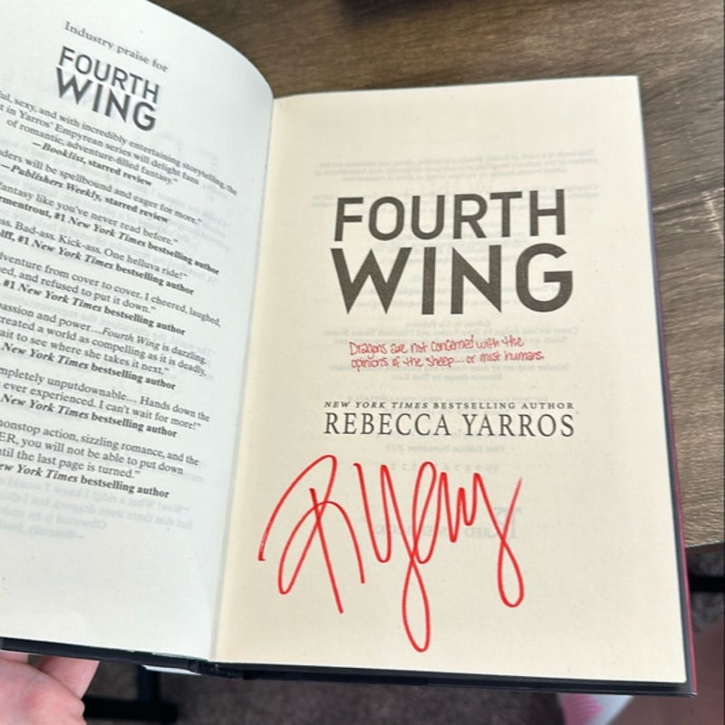 SIGNED Fourth Wing Holiday Edition