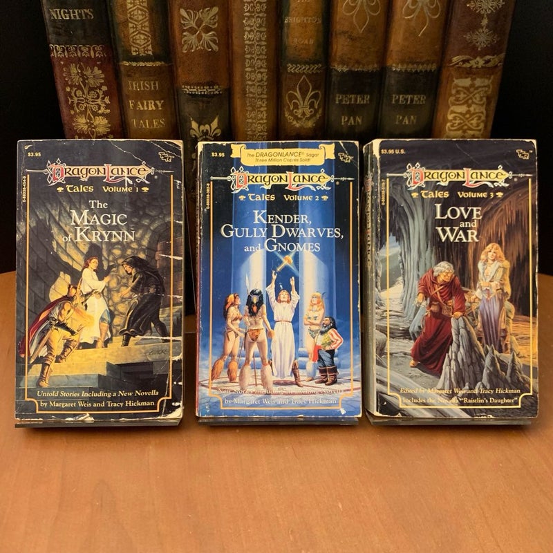 DragonLance: Tales I Trilogy 1-3 Set: The Magic of Krynn, Kender, Gully Dwarves, and Gnomes, Love and War, All First Edition First Printing