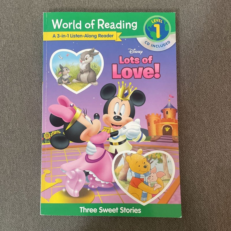 World of Reading Disney's Lots of Love Collection 3-In-1 Listen along Reader (Level 1)