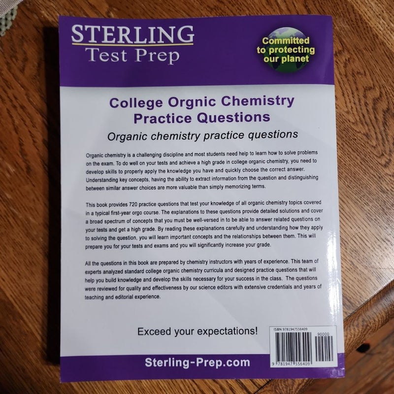 Sterling Test Prep College Organic Chemistry Practice Questions