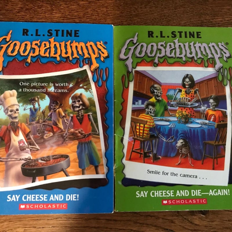 Lot Of (2) RARE Unnumbered GOOSEBUMPS Say Cheese And Die! Vintage Teen Horror Series