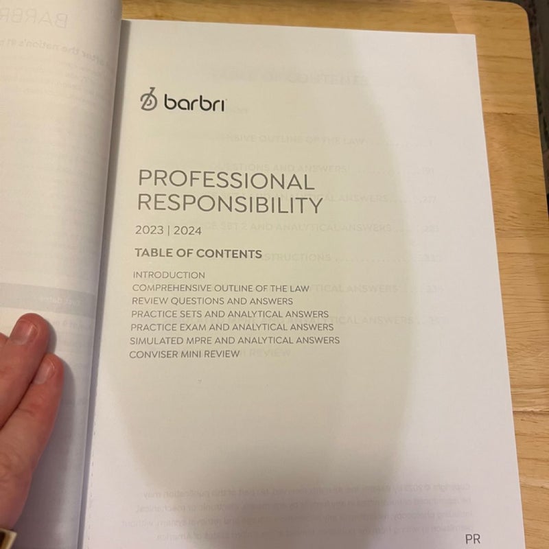 BARBRI Professional Responsibility (2023-2024)