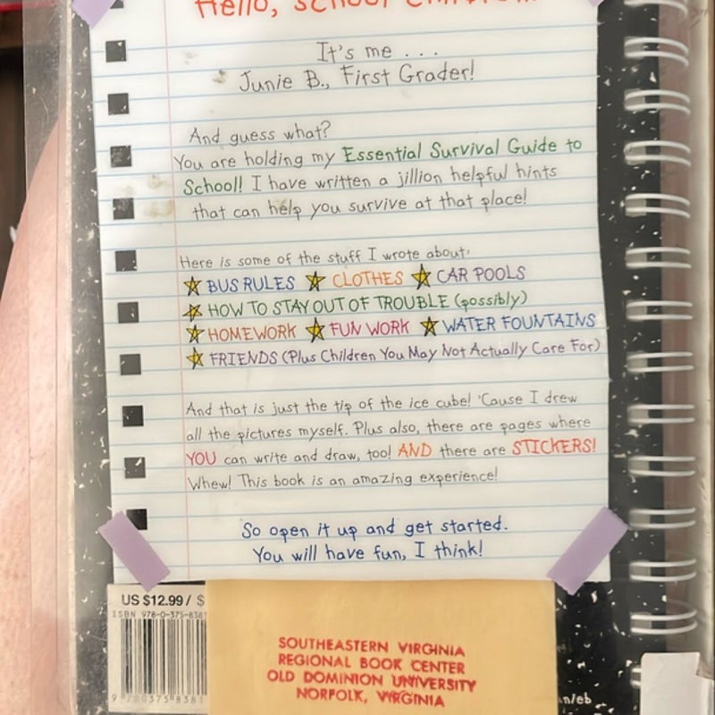 Junie B. 's Essential Survival Guide to School (Junie B. Jones)