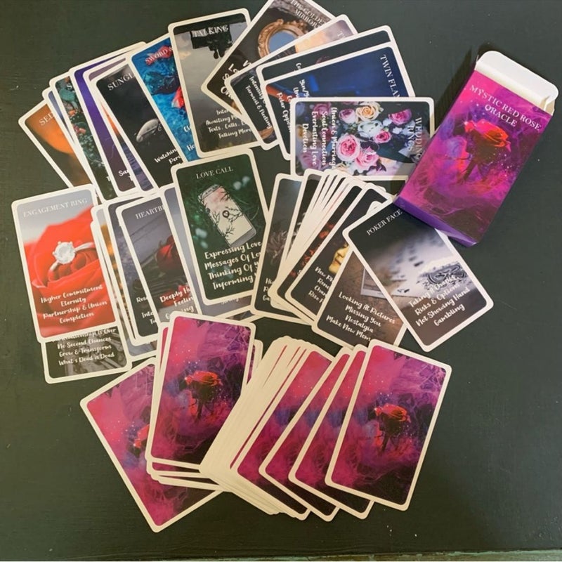 Mystic Red Rose Tarot Cards - New!