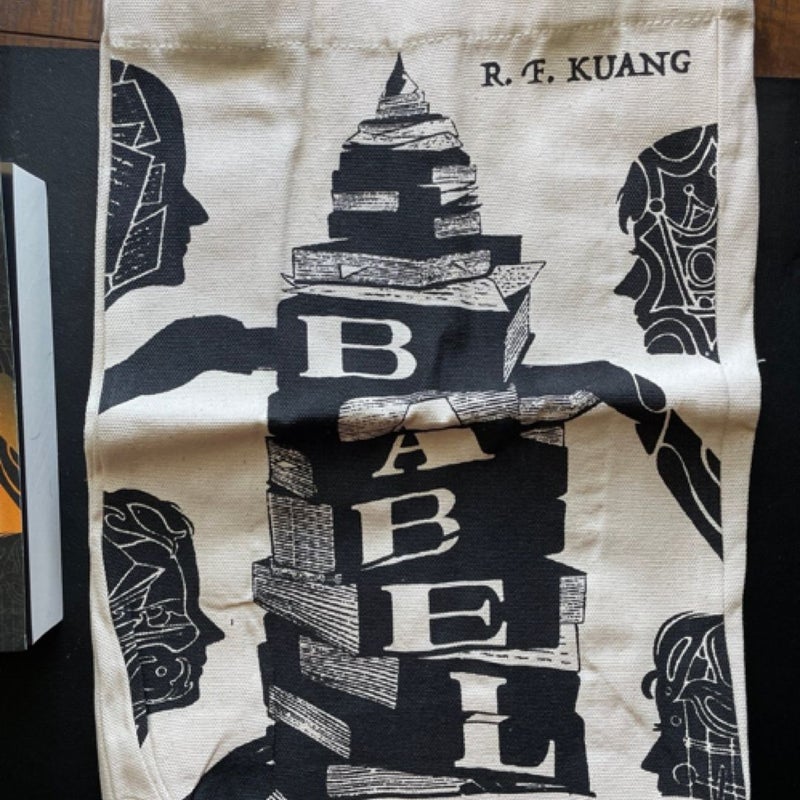 Babel Indonesian edition with matching bookmark and tote bag