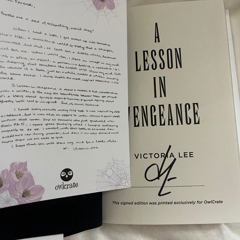 A Lesson in Vengeance (Owlcrate Edition)