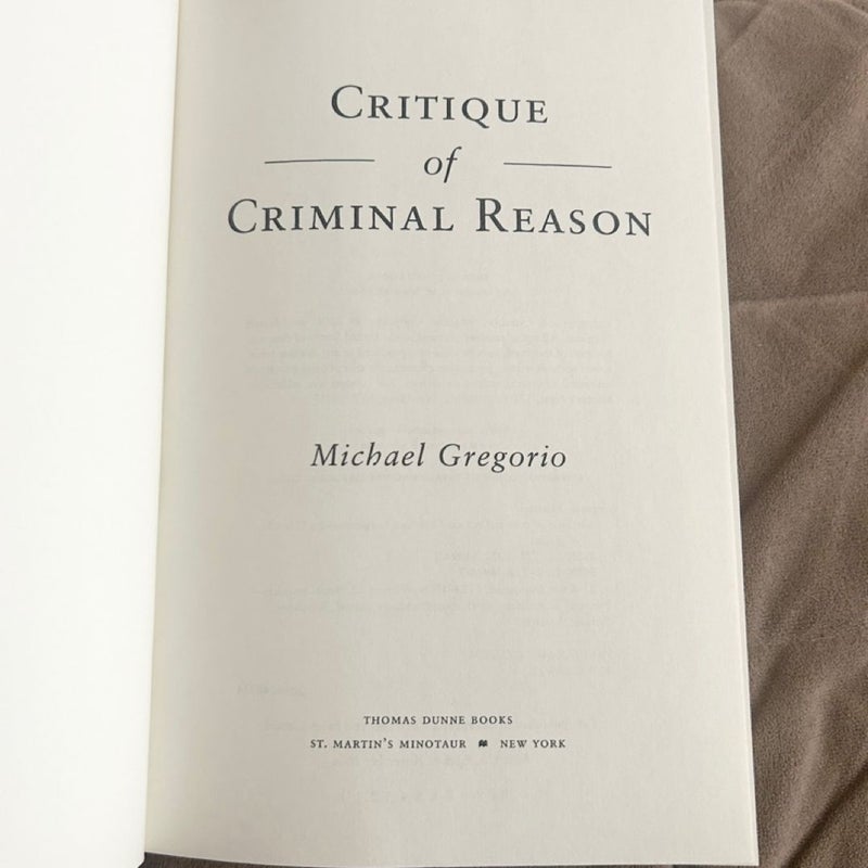 Critique of Criminal Reason