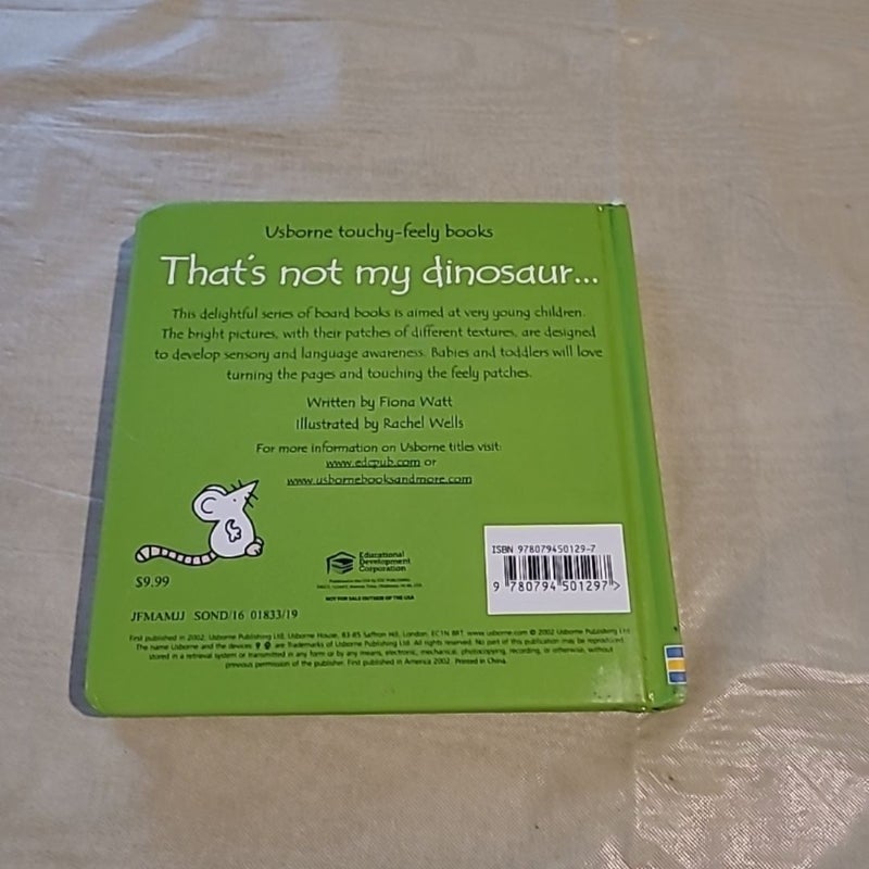 Touchy-Feely Book, That's Not My Dinosaur.. It's Body Is Too Squashy