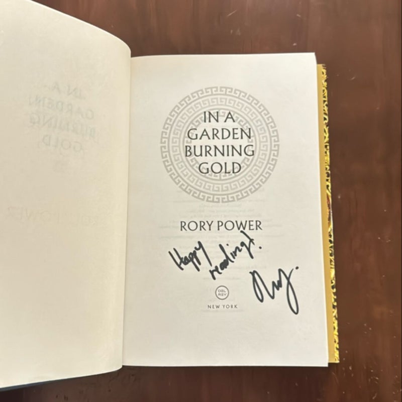 In a Garden Burning Gold (signed)