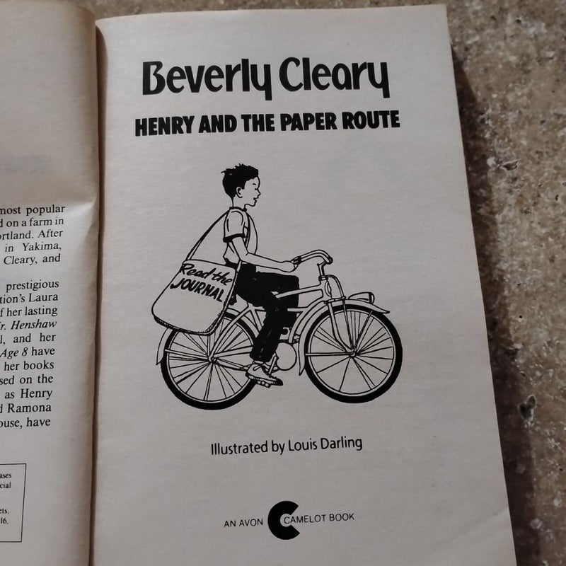 Beverly Cleary Henry and the Paper Route 