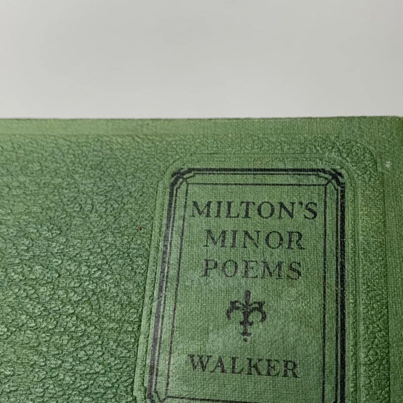 Milton’s Minor Poems