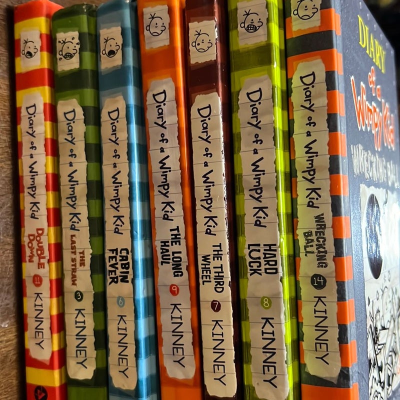 Group of 7 Diary of a Wimpy Kid.  6 are HC and 1 is paperback