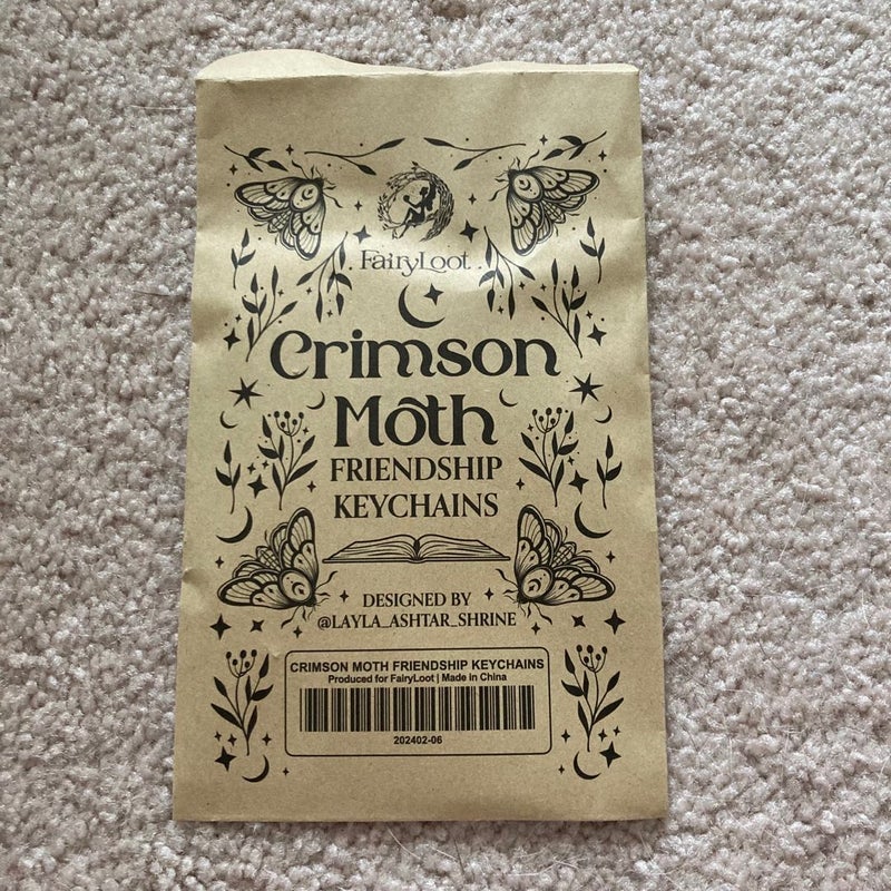 The Crimson Moth friendship keychains