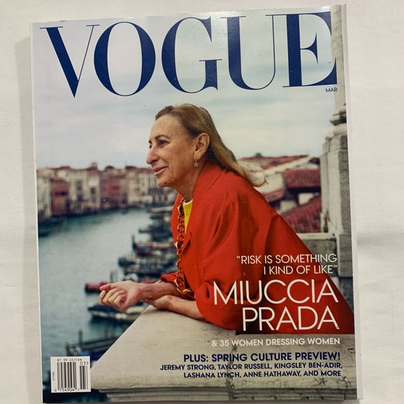 Vogue Miuccia Prada “Risk is Something I Kind of Like” Issue March 2024 Magazine Plus Chanel CoCo Mademoiselle Sample