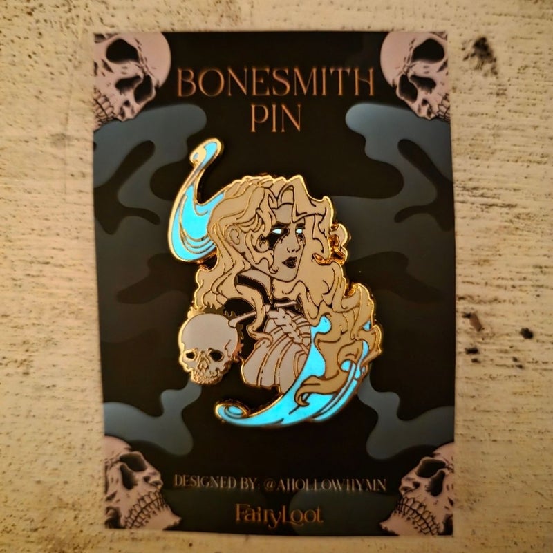 Bonesmith glow in the dark pin