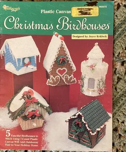 Christmas Birdhouses in Plastic Canvas 