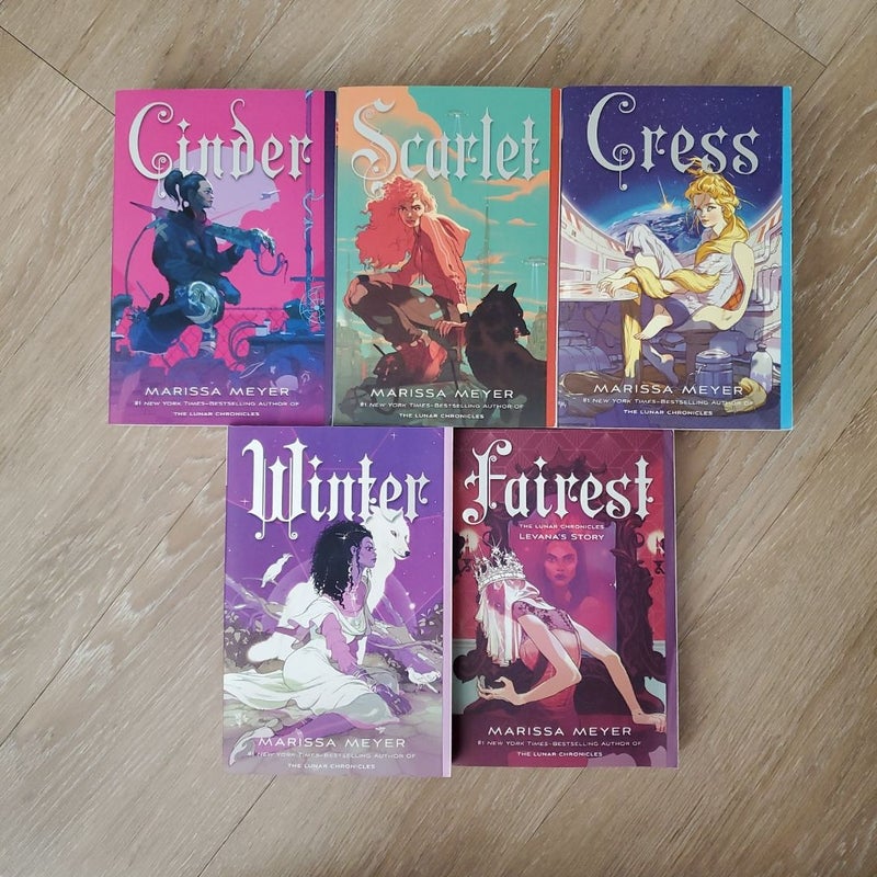 Cinder, Scarlet, Cress, Winter, Fairest, The Lunar Chronicles 