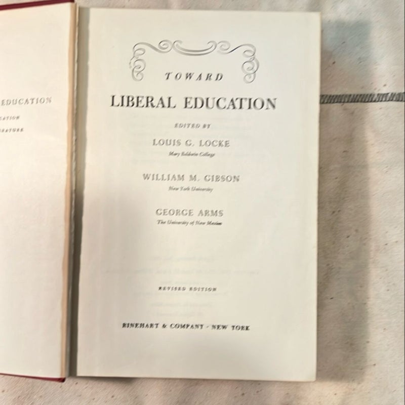 Toward a Liberal Education