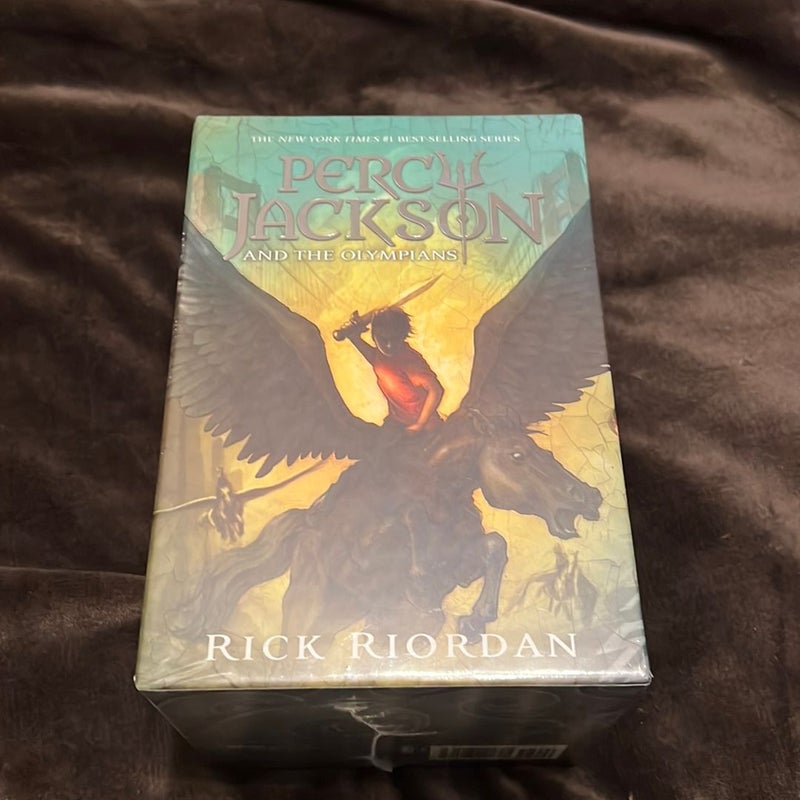 Percy Jackson And The Olympians 5 Book Paperback Boxed Set New Covers W Poster By Rick Riordan