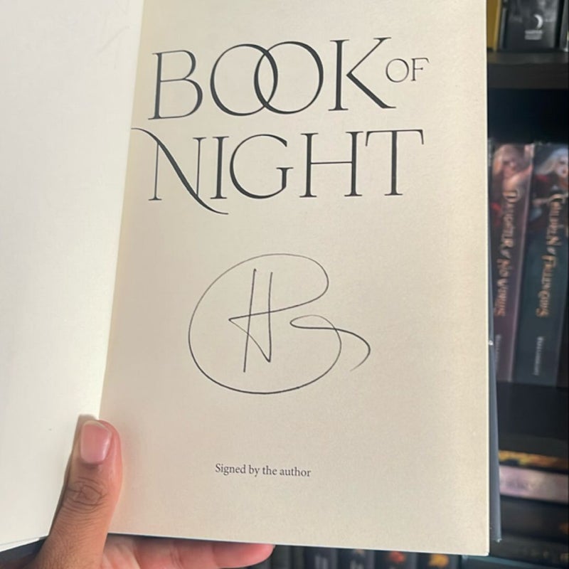 Book of Night Waterstones Exclusive Edition.