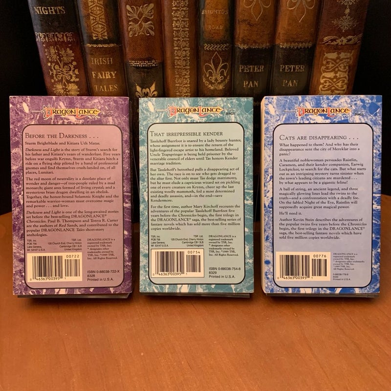 DragonLance: Heroes I & Preludes I Trilogies: Legend of Huma, Stormblade, Weasel’s Luck, Darkness & Light, Kendermore, Brothers Majere, All First Edition First Printing