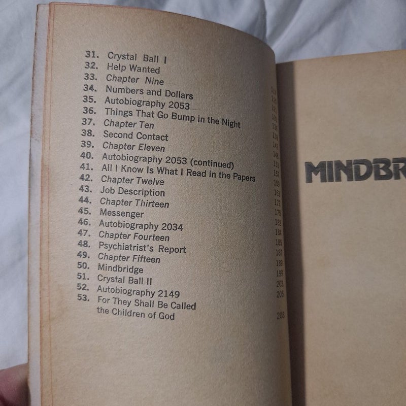 Mindbridge by Joe Haledeman 1971 vintage paperback 
