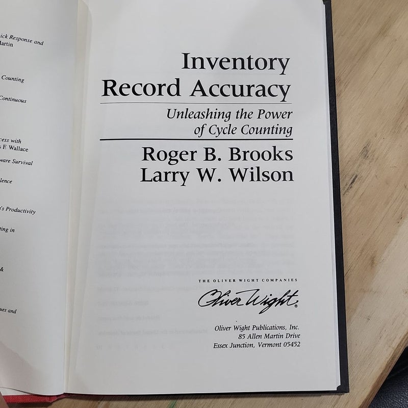Inventory Record Accuracy by Roger B. Brooks, Hardcover Pangobooks