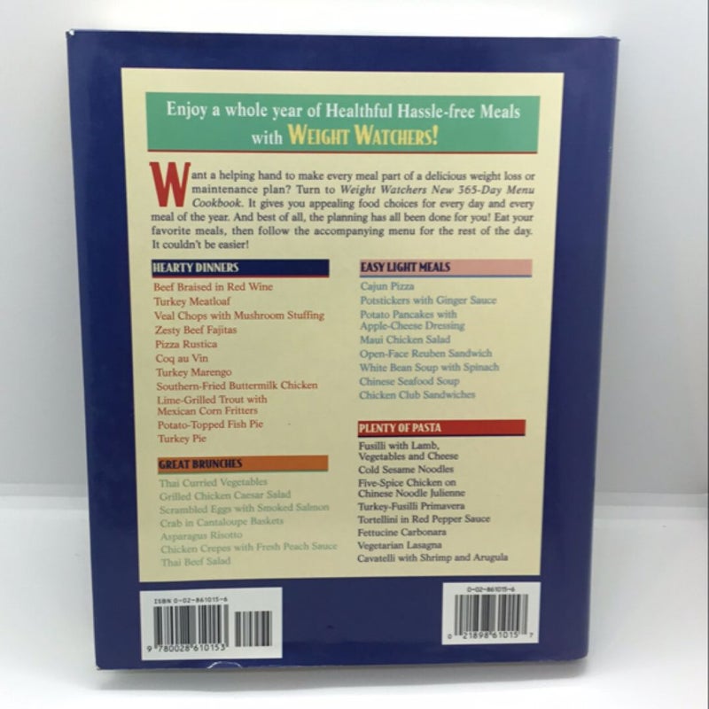 Weight Watchers New 365-Day Menu Cookbook