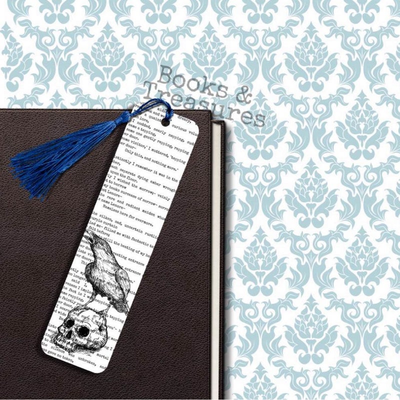 The Raven Handmade Metal Bookmark Edgar Allan Poe