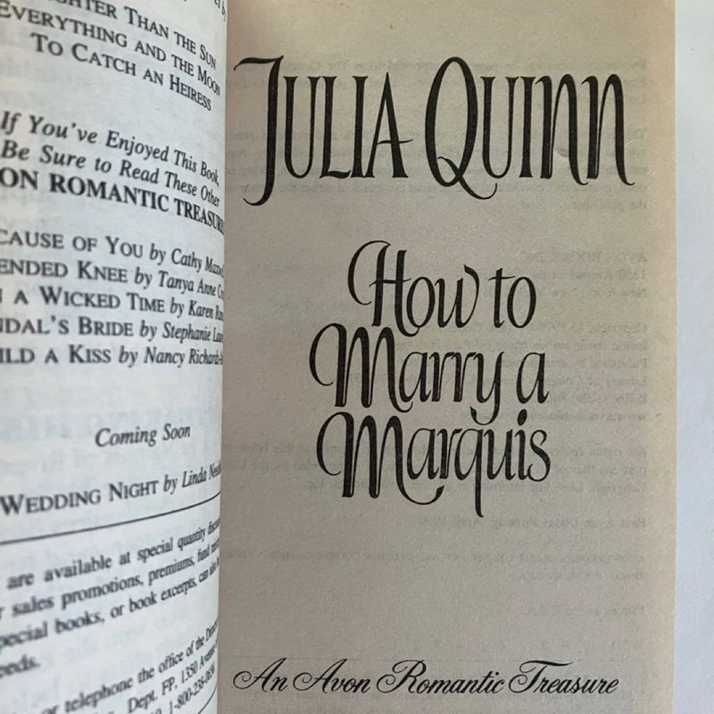 How to Marry a Marquis - Stepback, 1st print