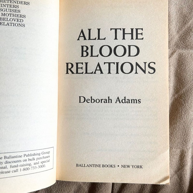 All the Blood Relations  905