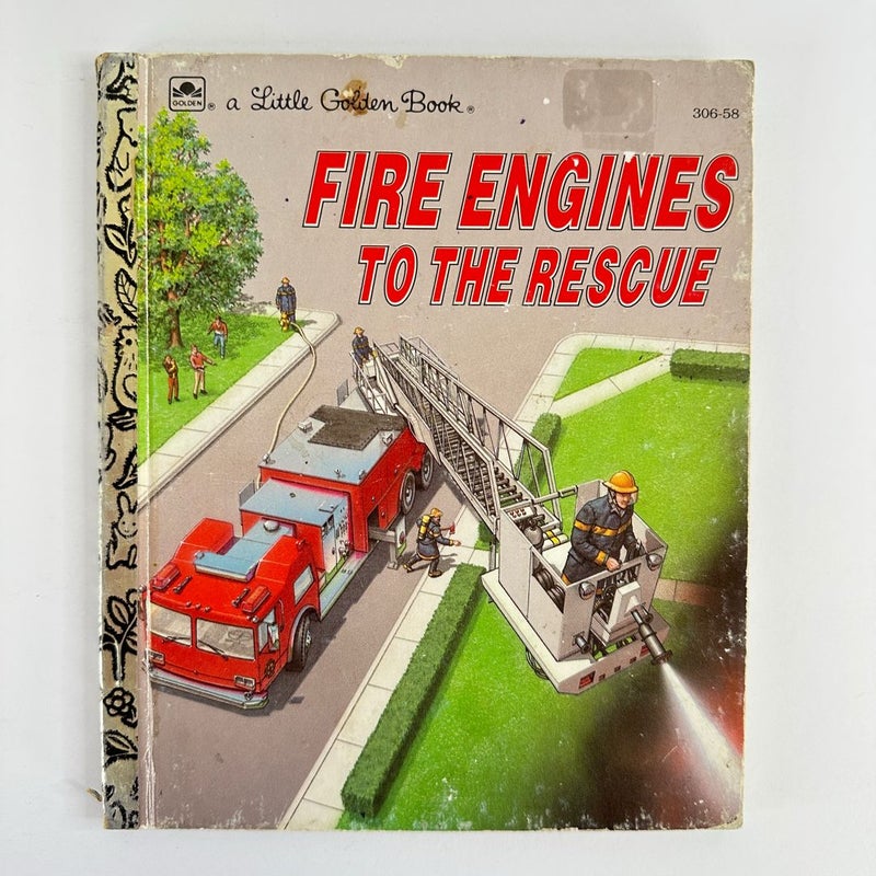 Fire Trucks/Engines Little Golden Books-Lot of 2