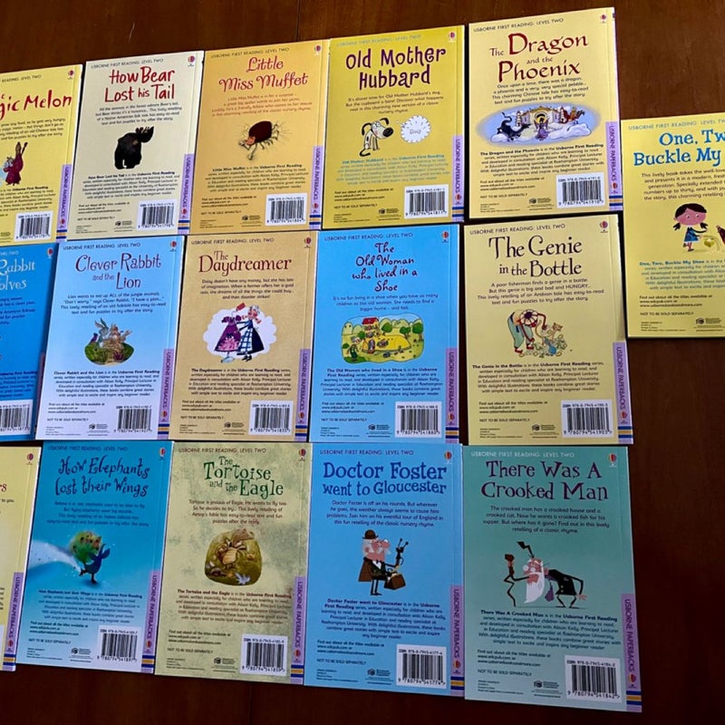 Large Set Bundle Usborne First Reading Series Books Learning to Read Homeschool Teacher Gift Quality 