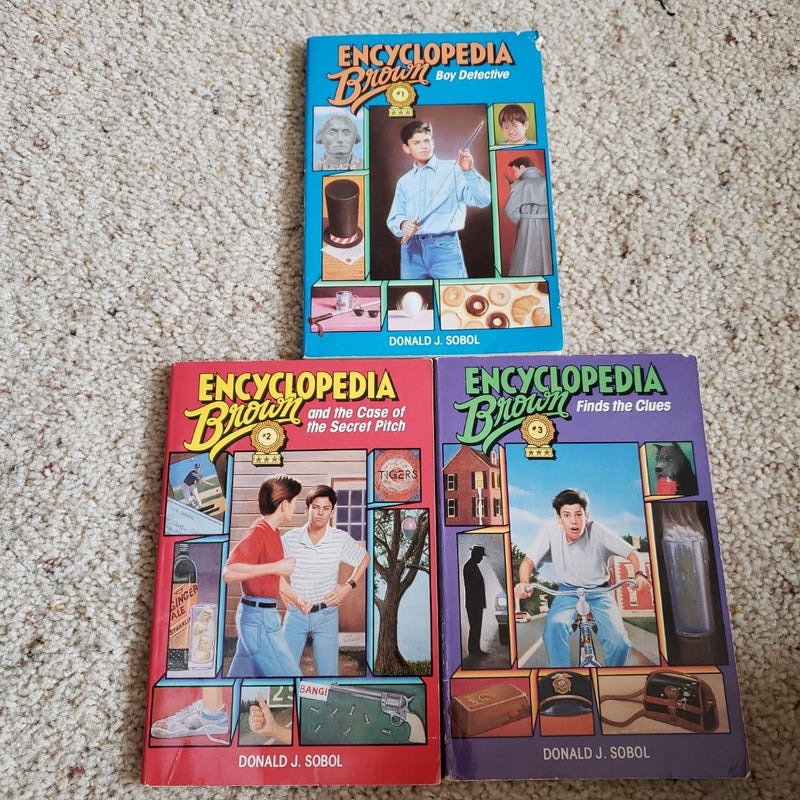 Encyclopedia Brown set books 1-3.