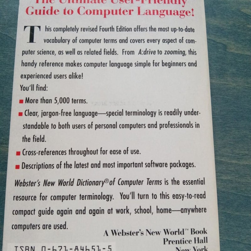 Webster's New World Dictionary of Computer Terms