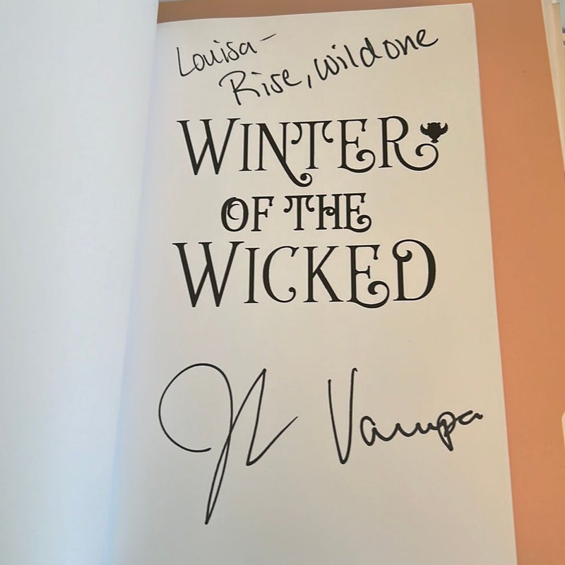 Winter of the Wicked Signed Hardback