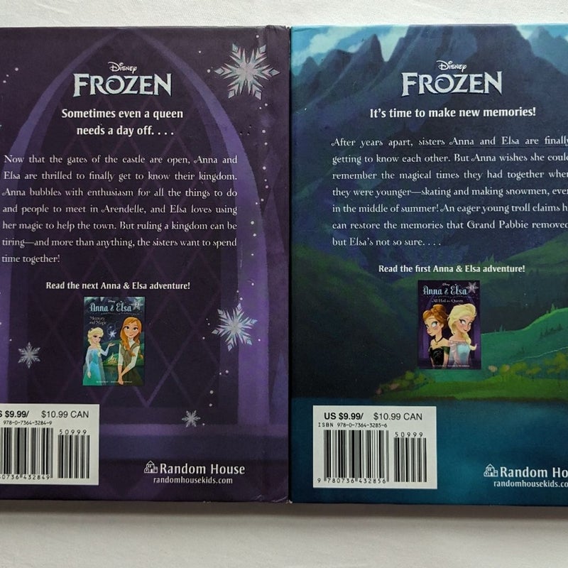 Disney Anna And Elsa Frozen Books Bundle Lot Of 2