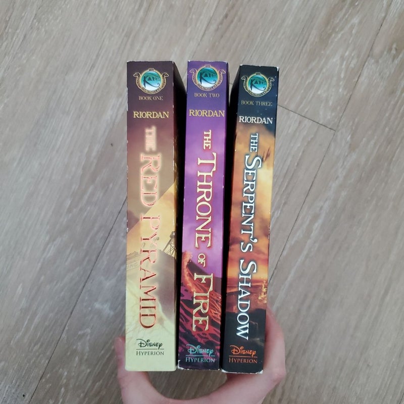 Kane Chronicles, the Red Pyramid, Book One, Two, and Three