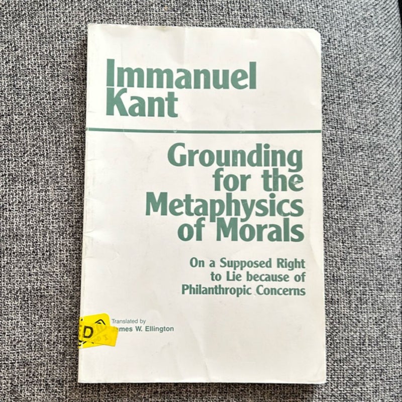 Grounding for the Metaphysics of Morals