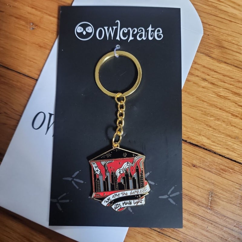 This Savage Song owlcrate keychain