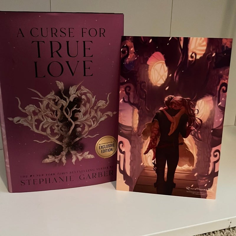 A Curse For True Love signed barnes edition with art print