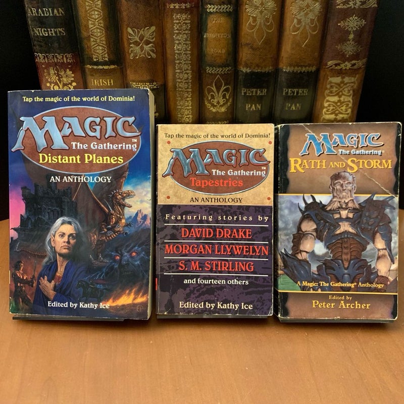 6 Magic The Gathering Anthology Set: Tapestries, Distant Planes, Rath and Storm, The Dragons of Magic, The Myths of Magic, The Secrets of Magic, All First Edition First Printing