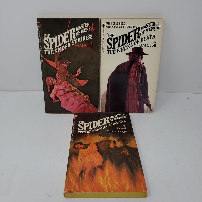 3 books The Spider 1, 2, & 4