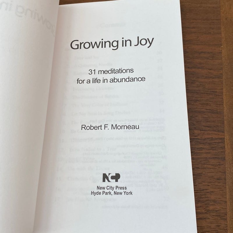 Growing in Joy