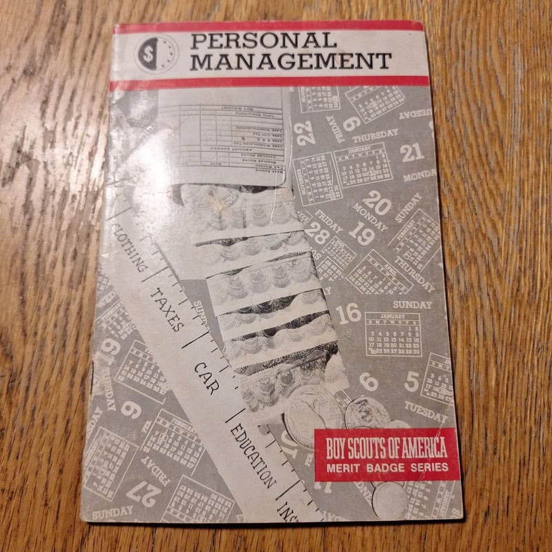 BSA Merit Badge Book: Personal Management 1992 Printing of the 1982 Revision