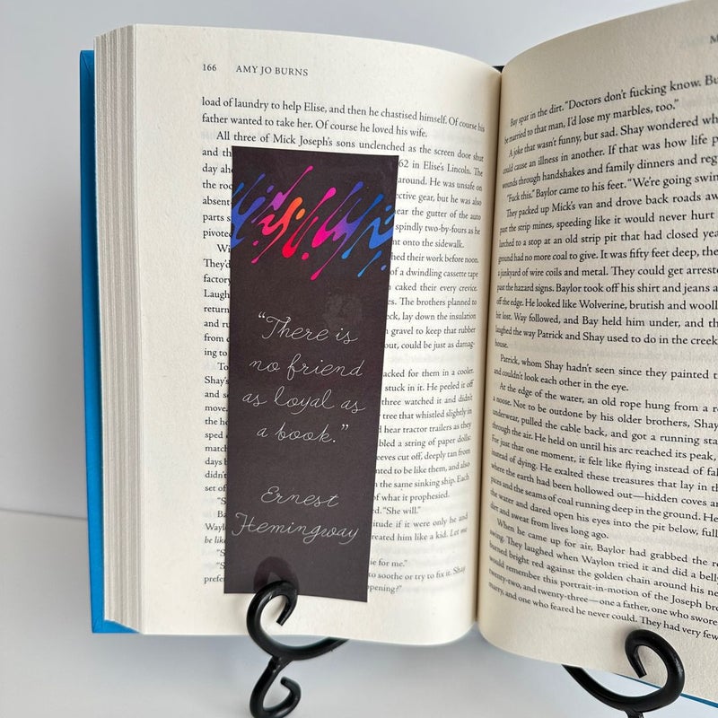 Bookmark with Ernest Hemingway quote