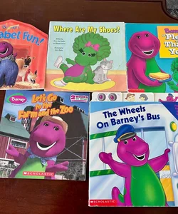 Bundle Barney the Dinosaur Children’s Books Vintage ABCs Bus Farm Zoo Scholastic