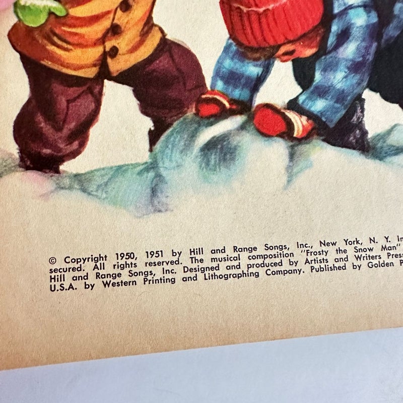 Vintage 1951 Frosty the Snow Man, Little Golden Book