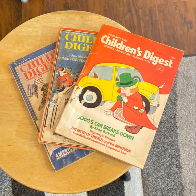 Vintage Children’s Digest Magazines Lot of 3