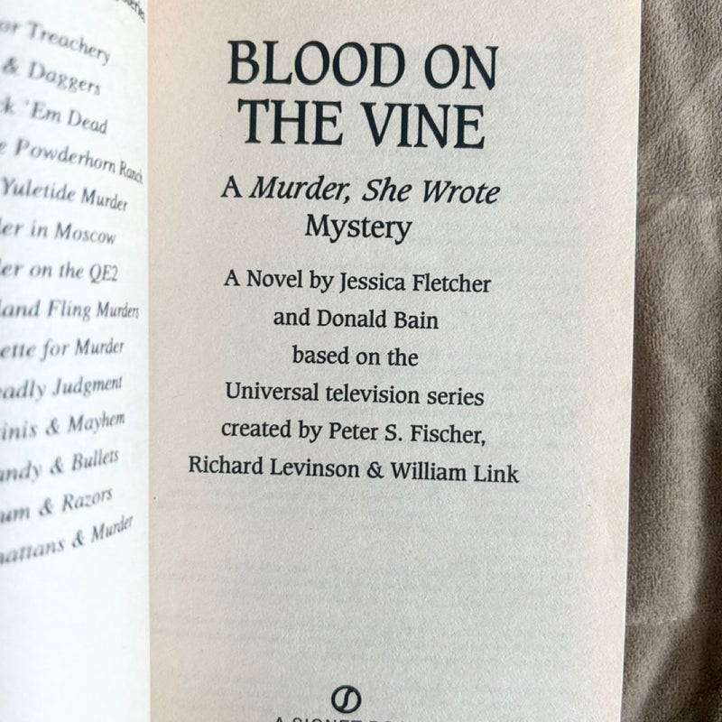 Murder, She Wrote: Blood on the Vine